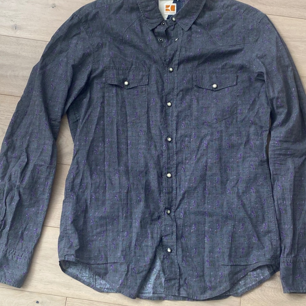 Men’s Hugo Boss Orange Western Style Floral Shirt Size Large